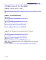 Colorado Department of Transportation National Environmental Policy Act (NEPA) manual. Appendix G: Forms/Applications/Permits