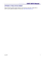 Colorado Department of Transportation National Environmental Policy Act (NEPA) manual. Appendix K: Public Involvement
