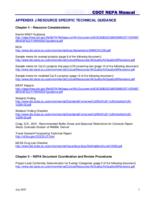 Colorado Department of Transportation National Environmental Policy Act (NEPA) manual. Appendix J: Resource-Specific Technical Guidance