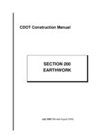 CDOT construction manual. Section 200: Earthwork