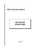 CDOT construction manual. Section 500: Structures