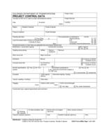 CDOT project development manual. Form 859A: Project control data