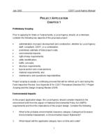 CDOT local agency manual. Chapter 1: Project Application