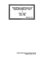 Development of a drainage and flood control management program for urbanizing communities. Part 2