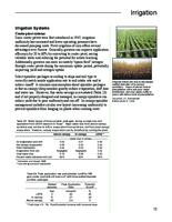 Best management practices for Colorado corn. Irrigation: Irrigation Systems