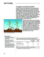 Best management practices for Colorado corn. Soil Fertility: PSNT