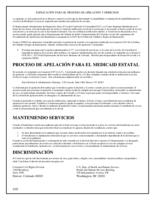 Children's Extensive Support waiver. Appendix A, Part 6: Explicacion para el proceso de apelacion y derechos