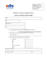 Children's Extensive Support waiver. Appendix A, Part 4: County Notification Form