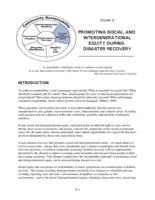 Holistic disaster recovery : ideas for building local sustainability after a natural disaster. Chapter 6: Promoting Social and Intergenerational Equity During Disaster Recovery
