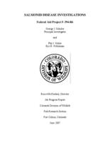 Salmonid disease studies 2007