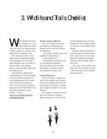 Planning trails with wildlife in mind : a handbook for trail planners. Wildlife and Trails Checklist
