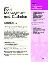 Understanding diabetes. Chapter 12: Food Management and Diabetes