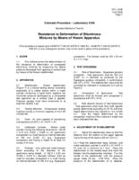 Laboratory manual of test procedures, 2010. Colorado Procedure L-5106: Standard Method of Test for Resistance to Deformation of Bituminous Mixtures by Means of Hveem Apparatus