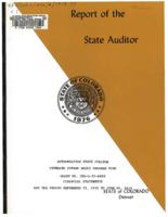 Metropolitan State College Veterans Upward Bound Program Fund : grant no. OEG-0-73-0282, financial statements for the period September 11, 1972 to June 30, 1974 : report of the State Auditor