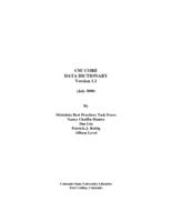 CSU core data dictionary