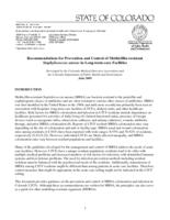 Recommendations for prevention and control of methicillin-resistant staphylococcus aureus in long-term-care facilities