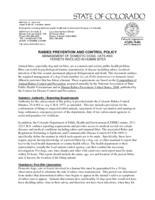 Rabies prevention and control policy. Management of domestic dogs, cats and ferrets involved in human bites
