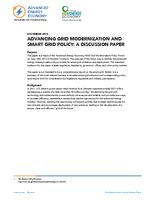 Advancing grid modernization and smart grid policy : a discussion paper