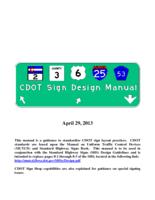 CDOT sign design manual