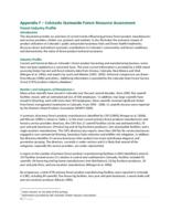Colorado statewide forest resource assessment: Appendix F: Forest Industry Profile