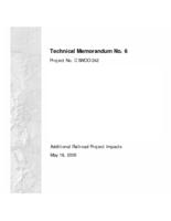 Public benefits & costs study of the proposed BNSF/UP Front Range railroad infrastructure rationalization project : Technical Memorandum 6, Additional Railroad Project Impacts