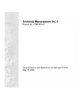 Public benefits & costs study of the proposed BNSF/UP Front Range railroad infrastructure rationalization project : Technical Memorandum 4 - Data collection and evaluation