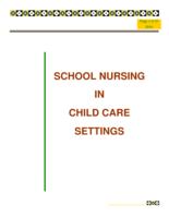 School nursing in child care settings