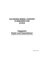 Colorado model content standards for civics : suggested grade level expectations