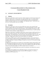 Colorado Department of Transportation cable barrier guide