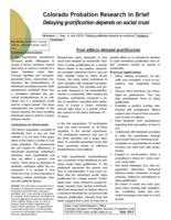 Delaying gratification depends on social trust