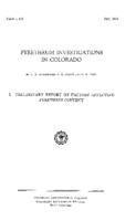 Pyrethrum investigations in Colorado. I, Preliminary report on factors affecting pyrethrin content
