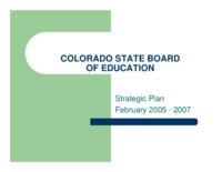 Strategic plan, February 2005-2007