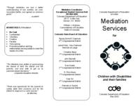 Colorado Department of Education provides mediation services for children with disabilities and their families