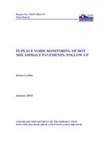 In-place voids monitoring of hot mix asphalt pavements follow up