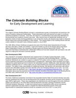 The Colorado building blocks for early development and learning