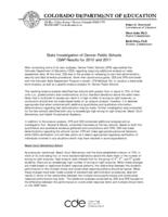 State investigation of Denver Public Schools CSAP results for 2010 and 2011