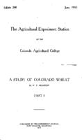 A study of Colorado wheat