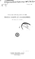 Some factors relating to the feeding habits of grasshoppers