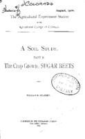 A soil study. Part II, Crop grown, sugar beets