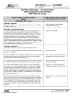Library capital facilities districts-CRS 24-90-501 et seq
