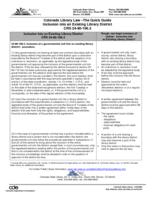 Inclusion into an existing library district CRS 24-90-106.3