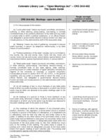 Open Meetings Act, CRS 24-6-402