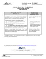 Privacy of user records CRS 24-90-119