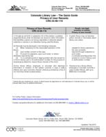 Privacy of user records CRS 24-90-119