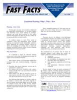 Transition planning : what, why, how