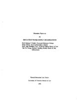Discussion papers on on [sic] irrigation water supply organizations