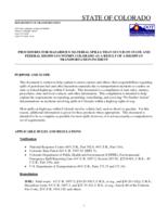 Procedures for hazardous material spills that occur on state and federal highways within Colorado as a result of a highway transportation incident