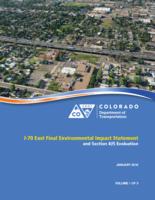 I-70 east final environmental impact statement and section 4(f) evaluation