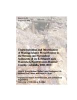 Characterization and prioritization of mining-related metal sources in the streams and streambed sediments of the Lefthand Creek Watershed, Northwestern Boulder County, Colorado, 2002-2003