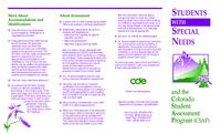 Students with special needs and the Colorado Student Assessment Program (CSAP)